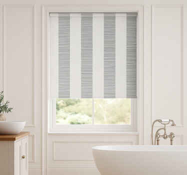 "Ceramica Righe Grigio" bathroom window blind - TenStickers