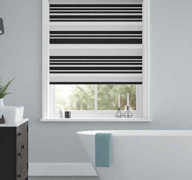 "Righe Bianco Nero" bathroom window blind - TenStickers