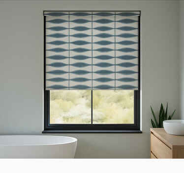 Shibori Denim bathroom window blind - TenStickers