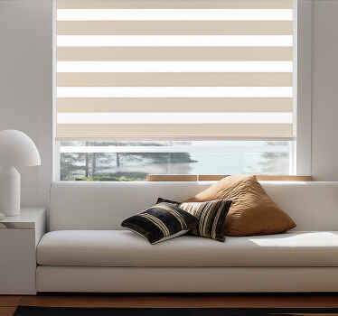 Store enrouleur classique crème et blanc horizontal - TenStickers