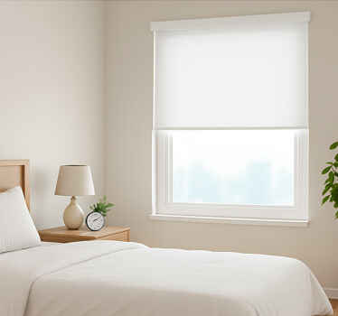 Clear simple design white window blind - TenStickers