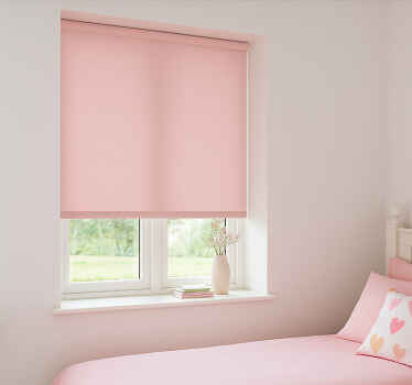 Store enrouleur rose motif de couleur unie - TenStickers