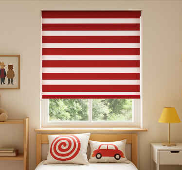 Red horizontal stripes blind children - TenStickers