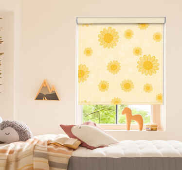 Yellow sunflower pattern blind children - TenStickers