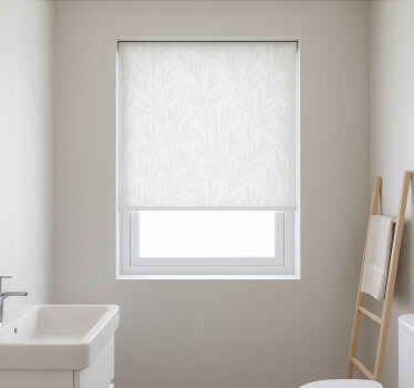 Thin leaves pattern bathroom window blind - TenStickers