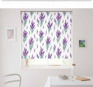 Watercolor lavander sprigs blind kitchen - TenStickers