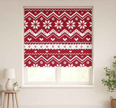 Store enrouleur salon noël rouge et blanc - TenStickers