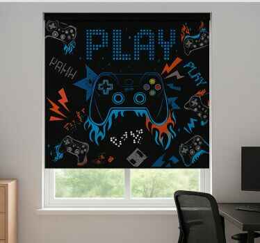 Store enrouleur geek console de jeu rétro punk - TenStickers