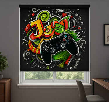 Store enrouleur geek graffiti juste une manette de jeu - TenStickers