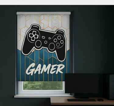 Store enrouleur geek conception de joueur hexagonale - TenStickers