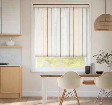 Store enrouleur salle à manger motif linéaire multicolore - TenStickers