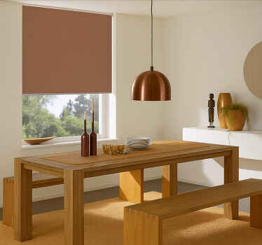 Rollo Fenster Esszimmer kühles taupe - TenStickers