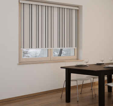 Grijs palet verticale streep eetkamer rolgordijn - TenStickers