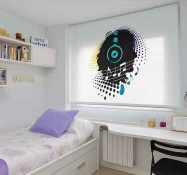 Store enrouleur pour chambre ado chef de musique - TenStickers