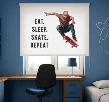 Store enrouleur pour chambre ado impression de skateboard - TenStickers
