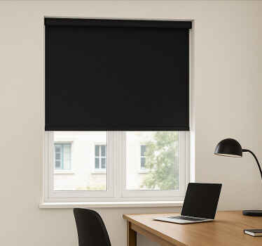 Rollo fenster home office in trendigem basic schwarz - TenStickers