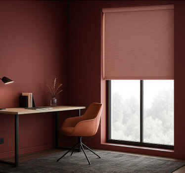 Rollo fenster home office in modernem staubrosa - TenStickers