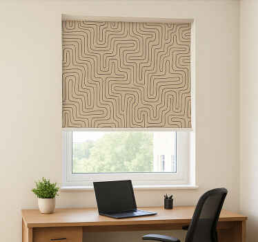 Rollo fenster home office in beruhigendem beige - TenStickers