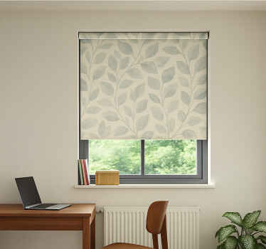 Rollo fenster home office hellblaue blume - TenStickers
