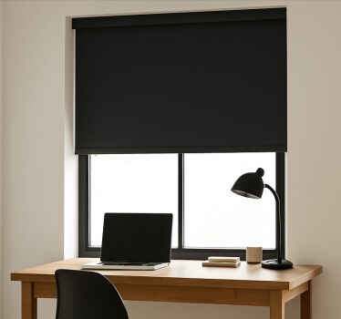 Rollo fenster home office in trendigem basic schwarz - TenStickers