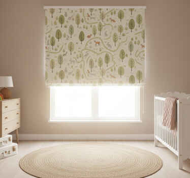 Skandynawska roleta artystyczne abstrakcyjne drzewa - TenStickers