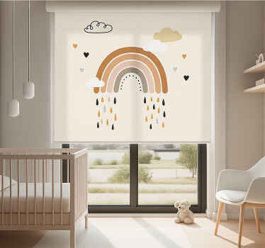 Raambekleding scandinavisch nude tinten regenboog - TenStickers