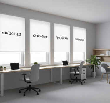 Tenda a rullo per ufficio logo aziendale personalizzato - TenStickers