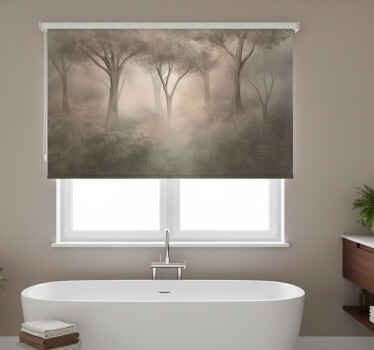 Tree blind misty sepia woods - TenStickers