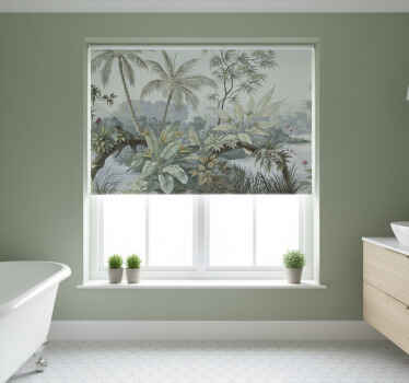 Tenda a rullo alberi oasi di palme tropicali - TenStickers