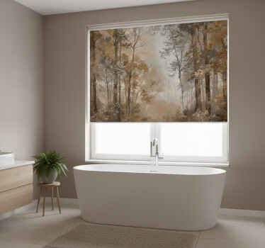 Tree blind amber autumn grove - TenStickers