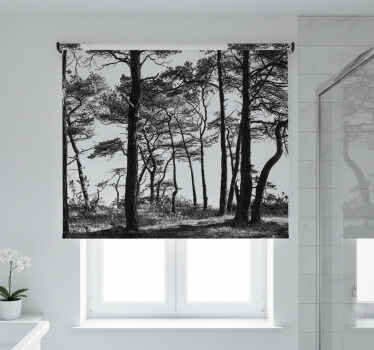 Ink pine forest tree blind - TenStickers