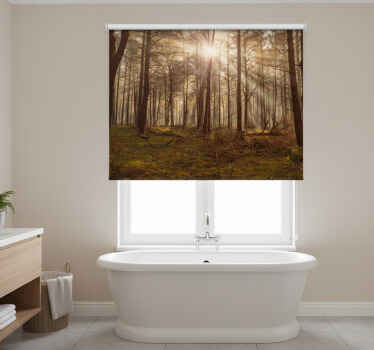 Kultainen luonto olohuonepuukuviollinen rullaverho - Tenstickers