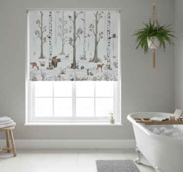 Roletai medžiai žaismingi miško piešiniai - „Tenstickers“