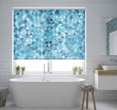 Rollo fenster badezimmer mit dreieckigem mosaikmuster - TenStickers