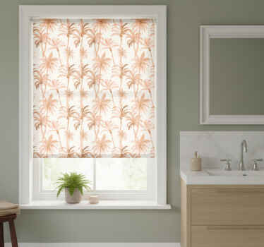 Bathroom blind palm silhouettes - TenStickers