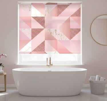 Pink golden marble bathroom blind - TenStickers