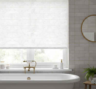 Bathroom blind in gray tones with gold marble - TenStickers