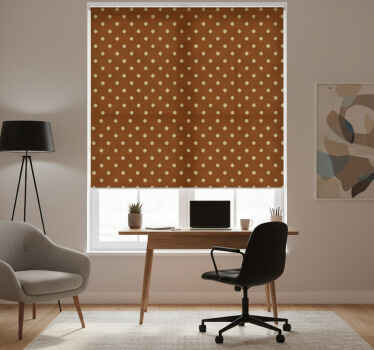 Roleta do kancelárie hnedý krížový vzor - Tenstickers