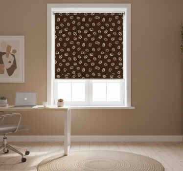 Roleta do kancelárie s motívom kávových zŕn - Tenstickers