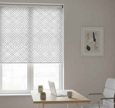 Blind home office white geometric pattern with thin lines - TenStickers