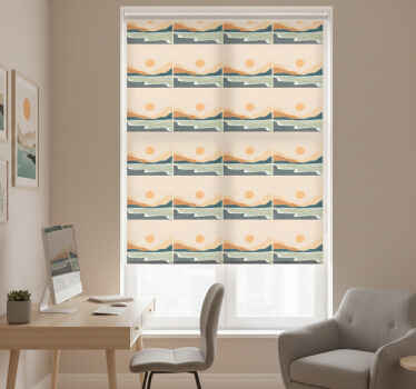 Roleta do kancelárie abstraktné hory pri západe slnka - Tenstickers