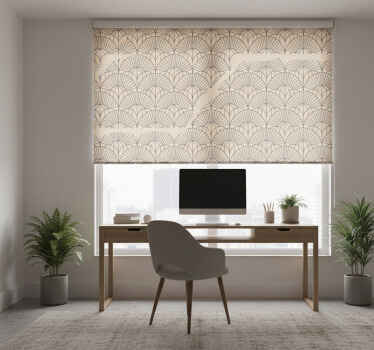 Toile fenêtre bureau motif abstrait beige - TenStickers