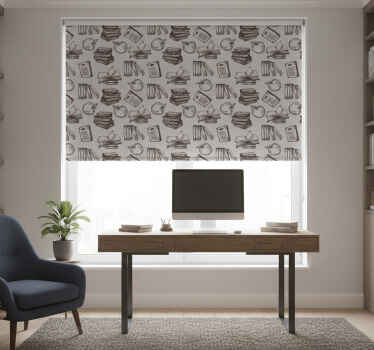 Toile fenêtre bureau éléments d'étude vintage - TenStickers