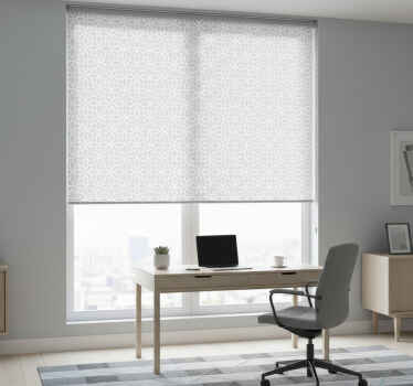 Toile fenêtre bureau motif moderne gris et blanc - TenStickers