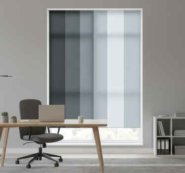 Toile fenêtre bureau rayures grises verticales élégantes - TenStickers
