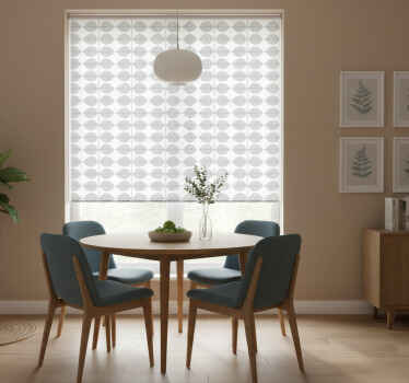 Rullegardin spisestue med elegant bladverk - Tenstickers