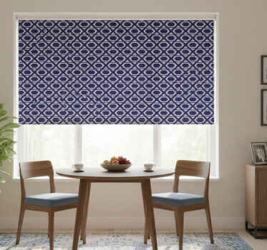 Rullegardin spisestue med geometriske sekskantformer - Tenstickers