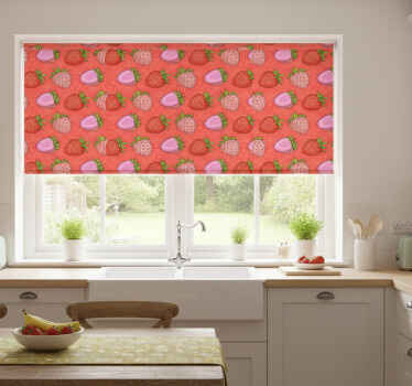 Rollo fenster küche erdbeer freude - TenStickers