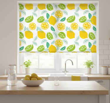 Rollo fenster küche mit zitrusmotiv - TenStickers