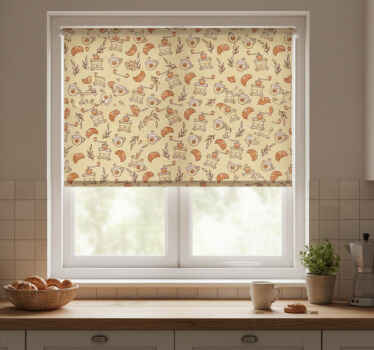 Rollo fenster küche mit kulinarischen motiven - TenStickers